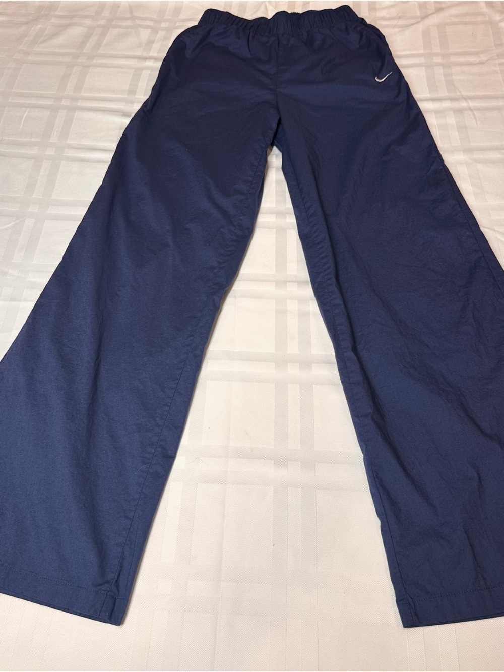 Nike Women's Navy Blue Wide Leg Casual Sportswear Pants Size XS Very Good Cond